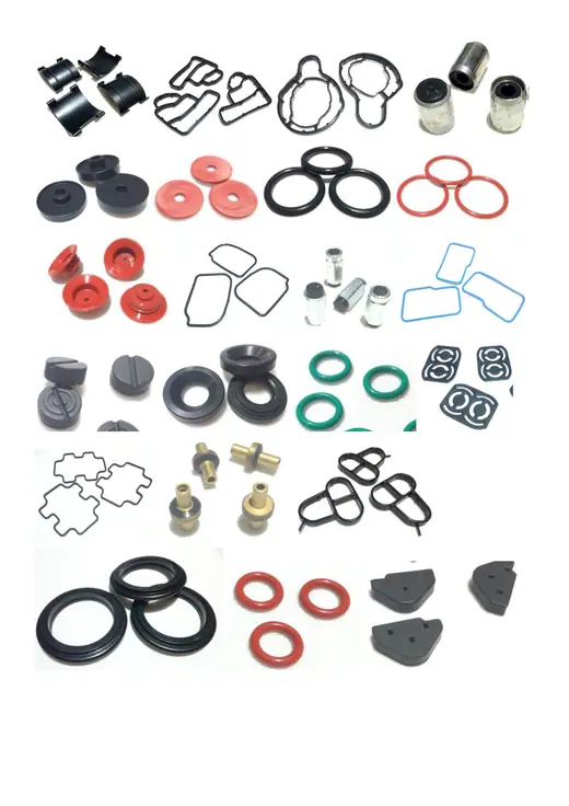 Black molded rubber part for equipment sealing