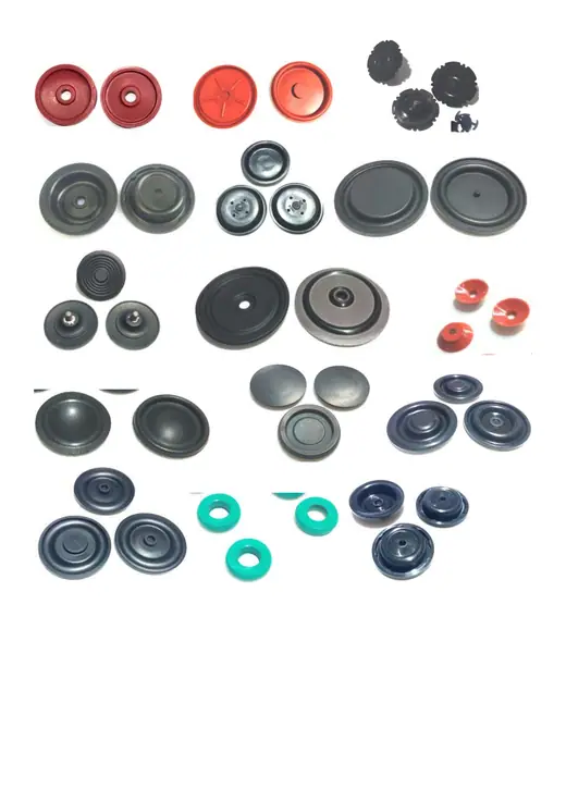 Molded rubber diaphragm component